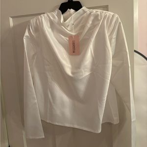 White Long Sleeve Satin professional Elegant Classy formal Shirt
